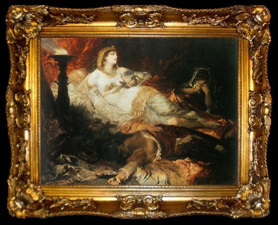 framed  Hans Makart Der Tod der Kleopatra, ta009-2